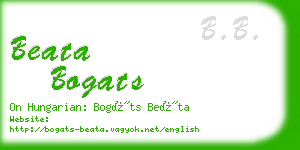 beata bogats business card